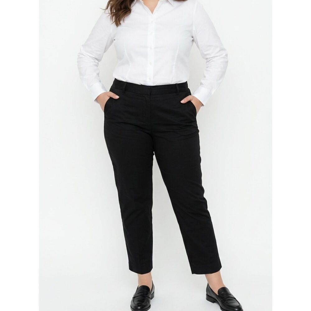 LILLY PULITZER | Black Chino Style Cropped Ankle Pants Women’s Size 14